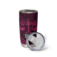 Personalised Polynesia Zodiac Libra Tumbler Cup Galaxy Polynesian Pattern Chest Tattoo Style LT14 - Polynesian Pride