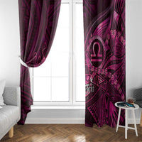 Personalised Polynesia Zodiac Libra Window Curtain Galaxy Polynesian Pattern Chest Tattoo Style LT14 - Polynesian Pride