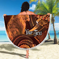 Personalised Polynesia Zodiac Leo Beach Blanket Galaxy Polynesian Pattern Chest Tattoo Style LT14 - Polynesian Pride
