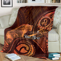 Personalised Polynesia Zodiac Leo Blanket Galaxy Polynesian Pattern Chest Tattoo Style LT14 - Polynesian Pride