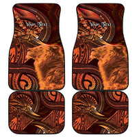 Personalised Polynesia Zodiac Leo Car Mats Galaxy Polynesian Pattern Chest Tattoo Style LT14 - Polynesian Pride