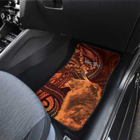 Personalised Polynesia Zodiac Leo Car Mats Galaxy Polynesian Pattern Chest Tattoo Style LT14 - Polynesian Pride