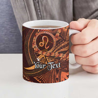 Personalised Polynesia Zodiac Leo Ceramic Mug Galaxy Polynesian Pattern Chest Tattoo Style LT14 - Polynesian Pride