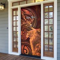 Personalised Polynesia Zodiac Leo Door Cover Galaxy Polynesian Pattern Chest Tattoo Style LT14 - Polynesian Pride
