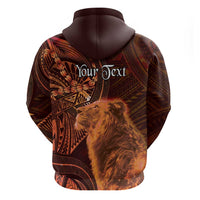 Personalised Polynesia Zodiac Leo Hoodie Galaxy Polynesian Pattern Chest Tattoo Style LT14 - Polynesian Pride