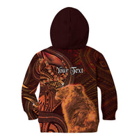 Personalised Polynesia Zodiac Leo Kid Hoodie Galaxy Polynesian Pattern Chest Tattoo Style LT14 - Polynesian Pride