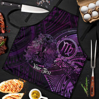 Personalised Polynesia Zodiac Virgo Apron Galaxy Polynesian Pattern Chest Tattoo Style LT14 Purple - Polynesian Pride