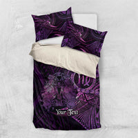 Personalised Polynesia Zodiac Virgo Bedding Set Galaxy Polynesian Pattern Chest Tattoo Style LT14 US Twin 172cm x 218cm Purple - Polynesian Pride