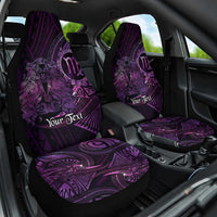 Personalised Polynesia Zodiac Virgo Car Seat Cover Galaxy Polynesian Pattern Chest Tattoo Style LT14 One Size Purple - Polynesian Pride