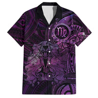 Personalised Polynesia Zodiac Virgo Hawaiian Shirt Galaxy Polynesian Pattern Chest Tattoo Style LT14 Purple - Polynesian Pride