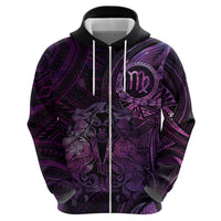 Personalised Polynesia Zodiac Virgo Hoodie Galaxy Polynesian Pattern Chest Tattoo Style LT14 - Polynesian Pride