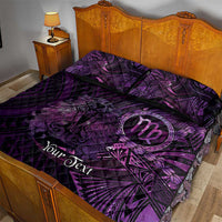Personalised Polynesia Zodiac Virgo Quilt Bed Set Galaxy Polynesian Pattern Chest Tattoo Style LT14 - Polynesian Pride