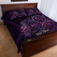 Personalised Polynesia Zodiac Virgo Quilt Bed Set Galaxy Polynesian Pattern Chest Tattoo Style LT14 - Polynesian Pride