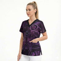 Personalised Polynesia Zodiac Virgo Scrub Top Galaxy Polynesian Pattern Chest Tattoo Style LT14 - Polynesian Pride