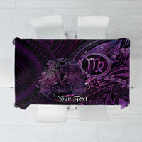 Personalised Polynesia Zodiac Virgo Tablecloth Galaxy Polynesian Pattern Chest Tattoo Style LT14 Purple - Polynesian Pride