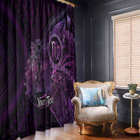 Personalised Polynesia Zodiac Virgo Window Curtain Galaxy Polynesian Pattern Chest Tattoo Style LT14 - Polynesian Pride