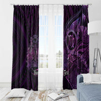 Personalised Polynesia Zodiac Virgo Window Curtain Galaxy Polynesian Pattern Chest Tattoo Style LT14 - Polynesian Pride