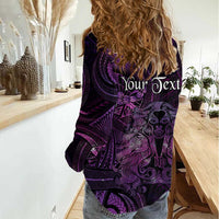 Personalised Polynesia Zodiac Virgo Women Casual Shirt Galaxy Polynesian Pattern Chest Tattoo Style LT14 - Polynesian Pride