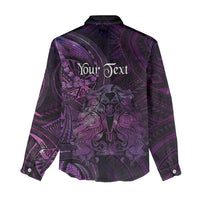 Personalised Polynesia Zodiac Virgo Women Casual Shirt Galaxy Polynesian Pattern Chest Tattoo Style LT14 - Polynesian Pride