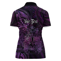 Personalised Polynesia Zodiac Virgo Women Polo Shirt Galaxy Polynesian Pattern Chest Tattoo Style LT14 - Polynesian Pride