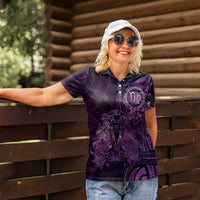Personalised Polynesia Zodiac Virgo Women Polo Shirt Galaxy Polynesian Pattern Chest Tattoo Style LT14 - Polynesian Pride