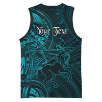 Personalised Polynesia Zodiac Sagittarius Basketball Jersey Galaxy Polynesian Pattern Chest Tattoo Style LT14 - Polynesian Pride