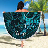 Personalised Polynesia Zodiac Sagittarius Beach Blanket Galaxy Polynesian Pattern Chest Tattoo Style LT14 - Polynesian Pride