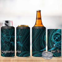 Personalised Polynesia Zodiac Sagittarius 4 in 1 Can Cooler Tumbler Galaxy Polynesian Pattern Chest Tattoo Style LT14 - Polynesian Pride