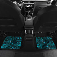 Personalised Polynesia Zodiac Sagittarius Car Mats Galaxy Polynesian Pattern Chest Tattoo Style LT14 Set 2pcs - Back Cyan - Polynesian Pride