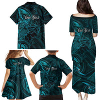 Personalised Polynesia Zodiac Sagittarius Family Matching Puletasi and Hawaiian Shirt Galaxy Polynesian Pattern Chest Tattoo Style LT14 - Polynesian Pride