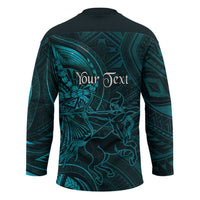 Personalised Polynesia Zodiac Sagittarius Hockey Jersey Galaxy Polynesian Pattern Chest Tattoo Style LT14 - Polynesian Pride