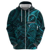 Personalised Polynesia Zodiac Sagittarius Hoodie Galaxy Polynesian Pattern Chest Tattoo Style LT14 - Polynesian Pride