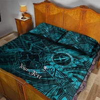 Personalised Polynesia Zodiac Sagittarius Quilt Bed Set Galaxy Polynesian Pattern Chest Tattoo Style LT14 - Polynesian Pride