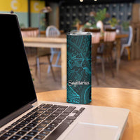 Personalised Polynesia Zodiac Sagittarius Skinny Tumbler Galaxy Polynesian Pattern Chest Tattoo Style LT14 - Polynesian Pride