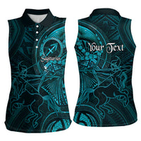 Personalised Polynesia Zodiac Sagittarius Women Sleeveless Polo Shirt Galaxy Polynesian Pattern Chest Tattoo Style LT14 - Polynesian Pride