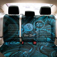 Personalised Polynesia Zodiac Aquarius Back Car Seat Cover Galaxy Polynesian Pattern Chest Tattoo Style