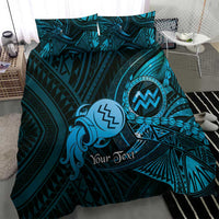 Personalised Polynesia Zodiac Aquarius Bedding Set Galaxy Polynesian Pattern Chest Tattoo Style LT14 - Polynesian Pride