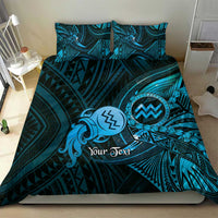 Personalised Polynesia Zodiac Aquarius Bedding Set Galaxy Polynesian Pattern Chest Tattoo Style LT14 - Polynesian Pride