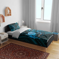 Personalised Polynesia Zodiac Aquarius Bedding Set Galaxy Polynesian Pattern Chest Tattoo Style LT14 - Polynesian Pride