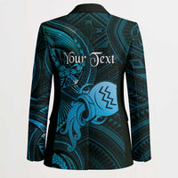Personalised Polynesia Zodiac Aquarius Blazer Galaxy Polynesian Pattern Chest Tattoo Style LT14 - Polynesian Pride