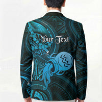 Personalised Polynesia Zodiac Aquarius Blazer Galaxy Polynesian Pattern Chest Tattoo Style LT14 - Polynesian Pride