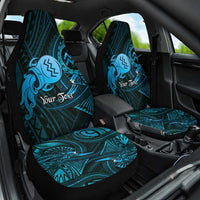 Personalised Polynesia Zodiac Aquarius Car Seat Cover Galaxy Polynesian Pattern Chest Tattoo Style LT14 One Size Blue - Polynesian Pride
