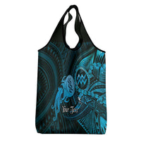 Personalised Polynesia Zodiac Aquarius Grocery Bag Galaxy Polynesian Pattern Chest Tattoo Style LT14 - Polynesian Pride