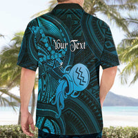 Personalised Polynesia Zodiac Aquarius Hawaiian Shirt Galaxy Polynesian Pattern Chest Tattoo Style