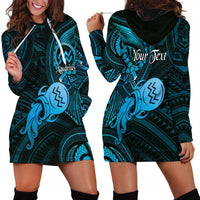 Personalised Polynesia Zodiac Aquarius Hoodie Dress Galaxy Polynesian Pattern Chest Tattoo Style LT14 - Polynesian Pride