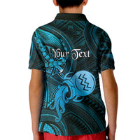 Personalised Polynesia Zodiac Aquarius Kid Polo Shirt Galaxy Polynesian Pattern Chest Tattoo Style LT14 - Polynesian Pride