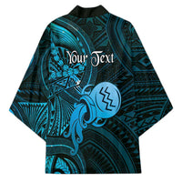 Personalised Polynesia Zodiac Aquarius Kimono Galaxy Polynesian Pattern Chest Tattoo Style