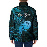 Personalised Polynesia Zodiac Aquarius Padded Jacket Galaxy Polynesian Pattern Chest Tattoo Style LT14 - Polynesian Pride