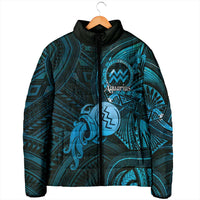 Personalised Polynesia Zodiac Aquarius Padded Jacket Galaxy Polynesian Pattern Chest Tattoo Style LT14 - Polynesian Pride