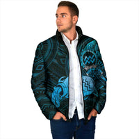 Personalised Polynesia Zodiac Aquarius Padded Jacket Galaxy Polynesian Pattern Chest Tattoo Style LT14 - Polynesian Pride